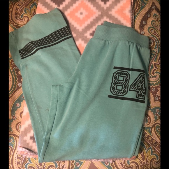 Turquoise sweat pants - Picture 1 of 3
